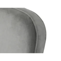 Butaca con Tapizado de Poliéster Color Gris y Patas de Metal MB-206616