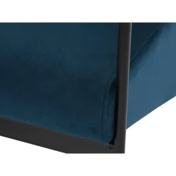 Butaca con Tapizado de Poliéster Color Azul y Patas de Metal MB-206617