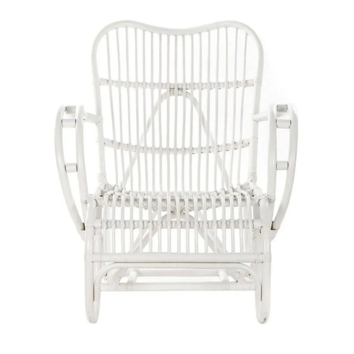 Butaca de ratán en blanco MB 175016