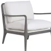 Butaca de Salón de Madera de Haya Tapizada en Bouclé Blanco MB-227188