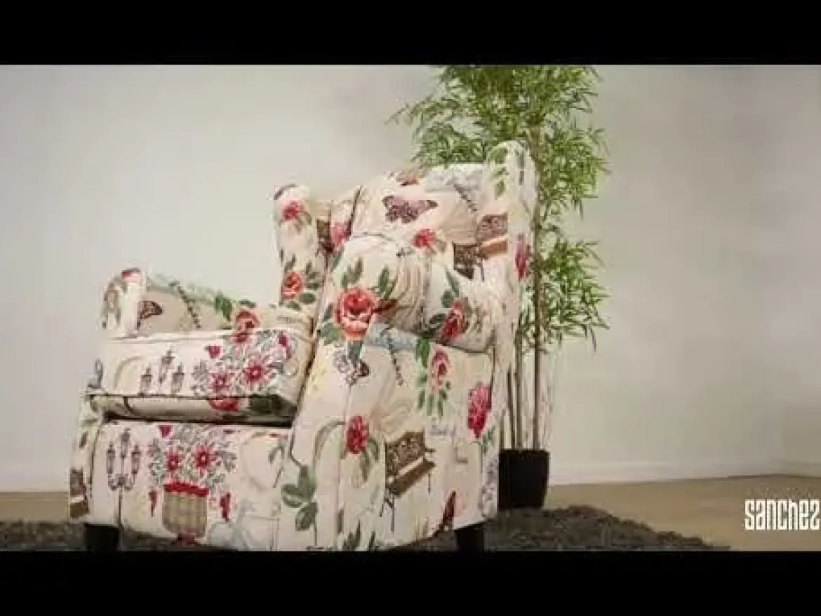 Butaca fija Orejera Estampada SONIA 7201