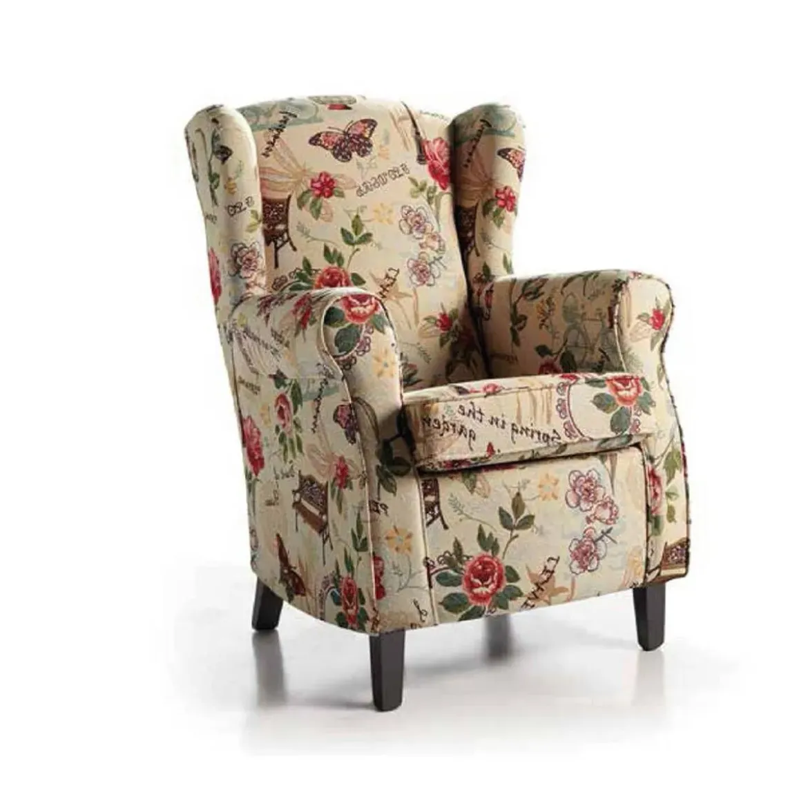 Butaca fija Orejera Estampada SONIA 7201