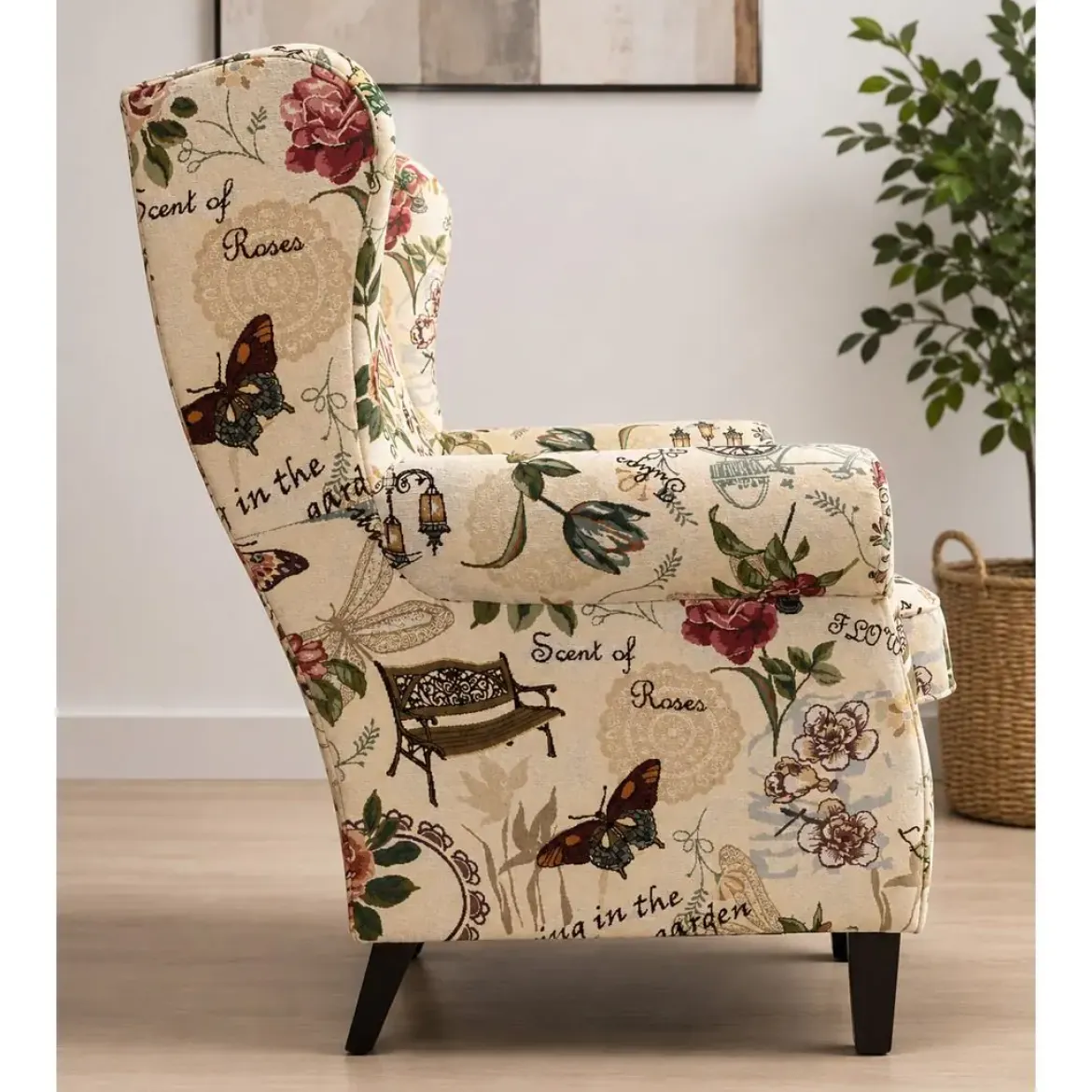 Butaca fija Orejera Estampada SONIA 7201