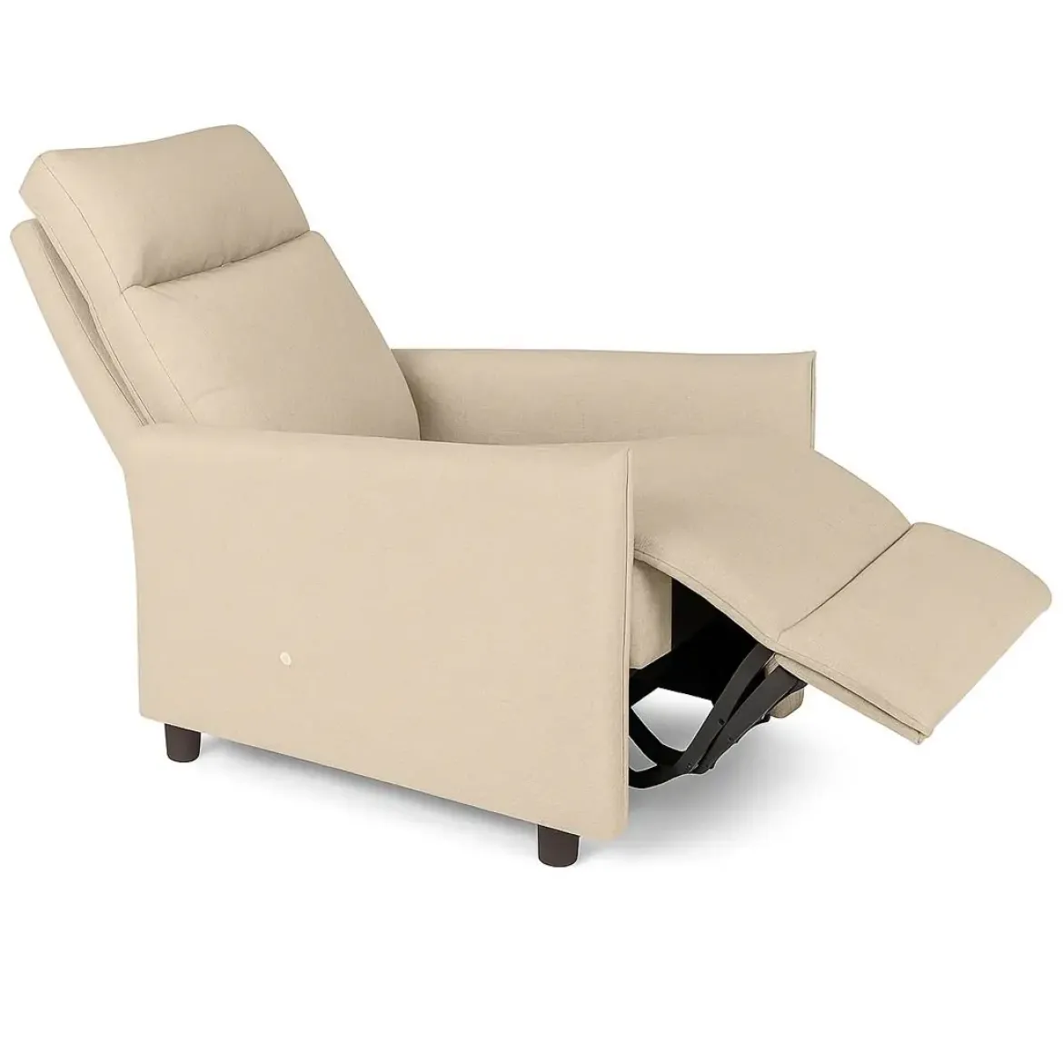 Butaca Reclinable en Tela Beige con Patas Metálicas DUNA TAPBUT0000051
