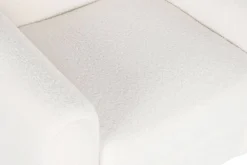 Butaca Tapizada Borreguito Blanco con Patas de Madera MB-206607