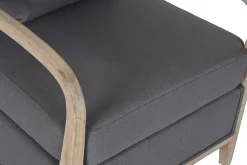 Butaca Tapizada Gris Oscuro con Estructura de Abeto MB-203398