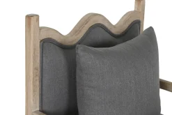 Butaca Tapizada Gris Oscuro con Estructura de Abeto MB-203398