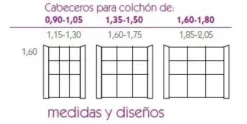 Cabecero 175cm para cama de 150 cm modelo CB71. En tela color mostaza