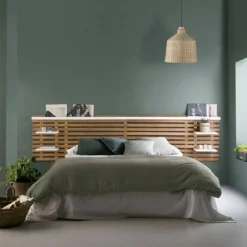 Cabecero de Madera Blanco y Roble Modelo NIDRA