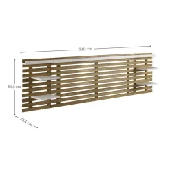 Cabecero de Madera Blanco y Roble Modelo NIDRA