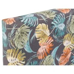 Cabecero de Madera Tapizado en Poliéster Diseño Tropical Colorido MB-162958