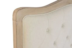 Cabecero Tapizado Beige Estructura de Roble MB-203411