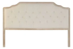 Cabecero Tapizado Beige Estructura de Roble MB-203414