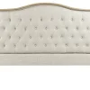 Cabecero Tapizado Capitoné en Lino Beige Rubberwood MB-179444