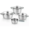 Cacerola Master 20 cm Acero Inoxidable con Tapa de Vidrio BRA A450353