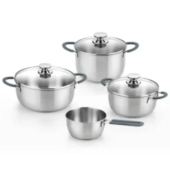 Cacerola Master 20 cm Acero Inoxidable con Tapa de Vidrio BRA A450353