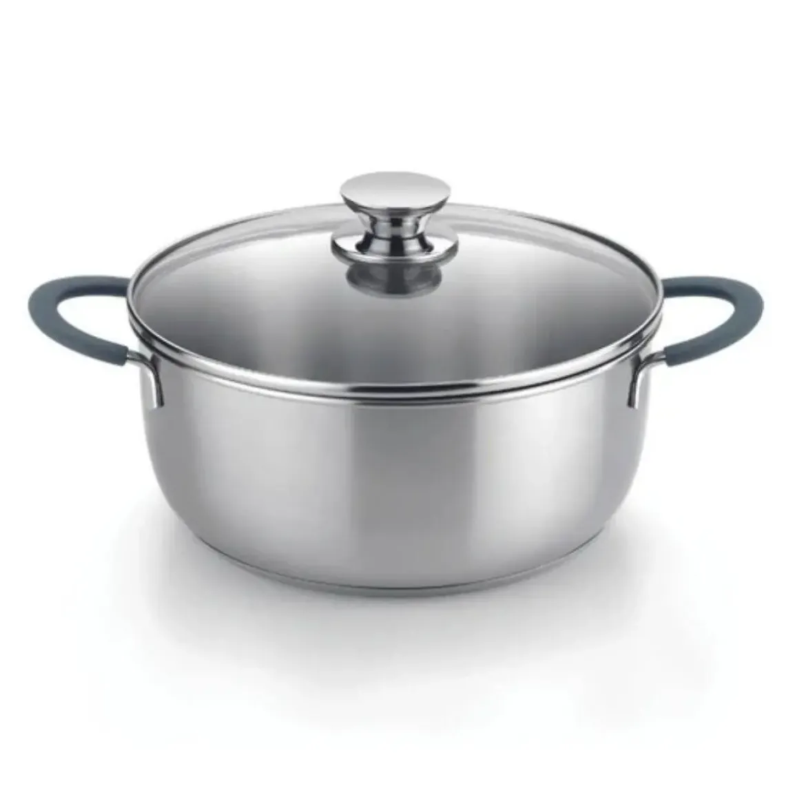 Cacerola Master 26 cm Acero Inoxidable con Tapa de Vidrio BRA A450356