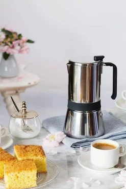 Cafetera acero AROMA 4 tazas MONIX M770004