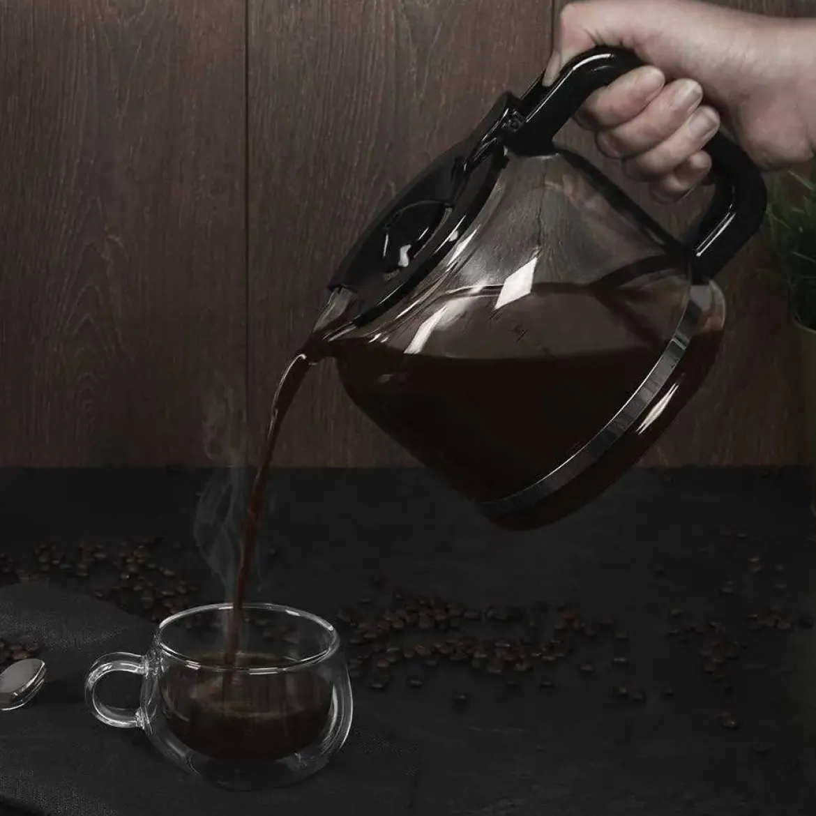 Cafetera de Goteo con Jarra de Vidrio y Acero COFFEE 66 HEAT CECOTEC 1554
