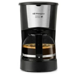 Cafetera de Goteo 6 Tazas Acero Inoxidable Negra ORBEGOZO CG4206