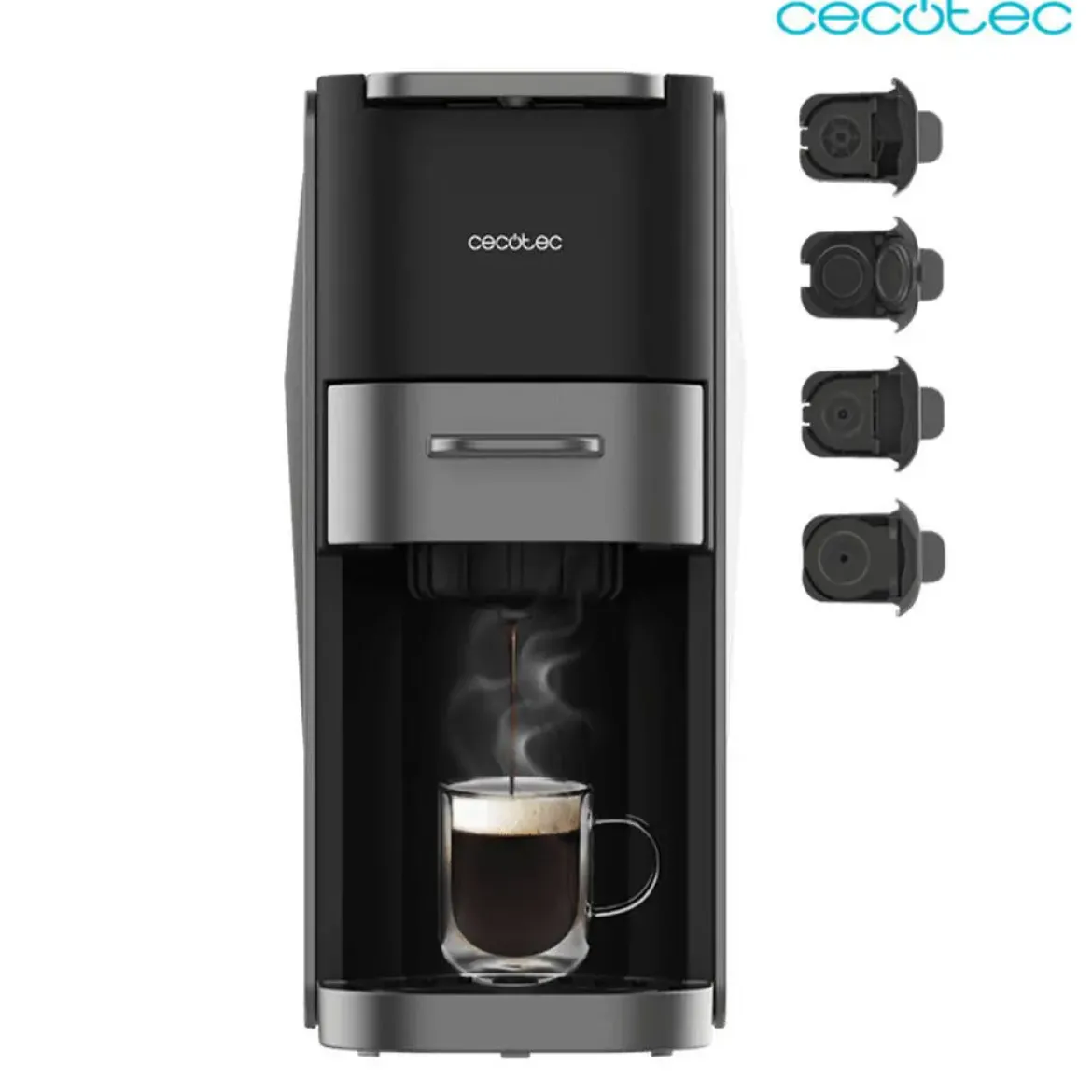 Cafetera Expresso de Cápsulas y Café MolidoFreestyle Compact Dark 1853 CECOTEC