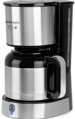 Cafetera goteo Orbegozo 12 tazas acero inoxidable apagado automático CG5020