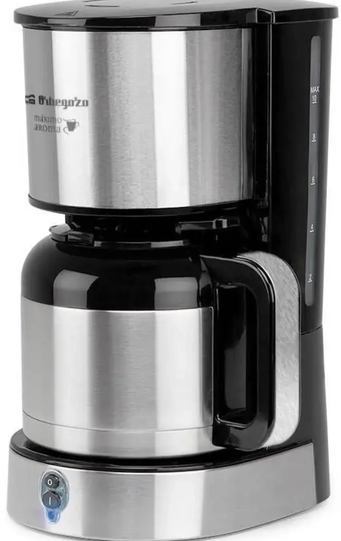 Cafetera goteo Orbegozo 12 tazas acero inoxidable apagado automático CG5020