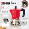 Cafetera Inducción 3 Tazas Roja MONIX M863103