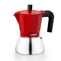 Cafetera Inducción 3 Tazas Roja MONIX M863103
