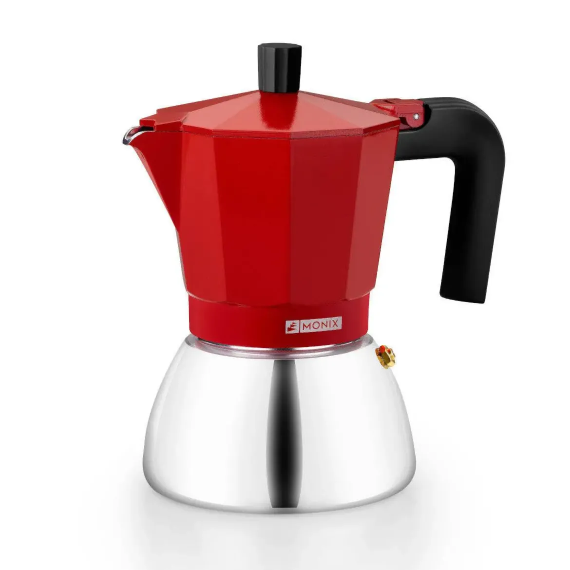 Cafetera Inducción 6 Tazas Roja MONIX M863106