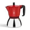 Cafetera Italiana 3 Tazas Inducción Roja BRA DELUXE A170613