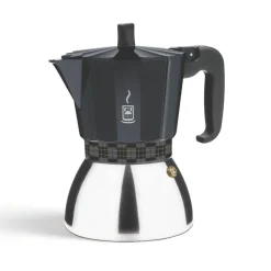 Cafetera Italiana 9 Tazas Inducción Negra BRA DELUXE A170629