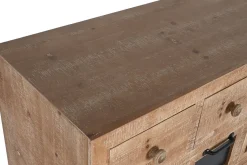 Cajonera de Abeto y Metal Natural con 16 Cajones MB-208465