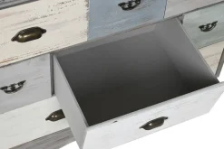 Cajonera de Madera de Abeto Envejecida Gris con 8 Cajones MB-217765