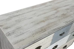 Cajonera de Madera de Abeto Envejecida Gris con 8 Cajones MB-217765