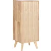Cajonera de Madera Rubberwood con 5 Cajones de Ratán MB-212347