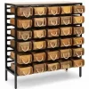 Cajonera Industrial Metal Negro y Madera 30 Cajones 90 cm MB-227814
