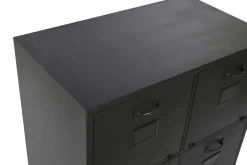 Cajonera Metálica de 4 Cajones Color Negro MB-209230