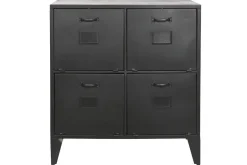 Cajonera Metálica de 4 Cajones Color Negro MB-209230