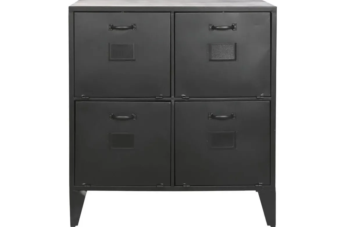 Cajonera Metálica de 4 Cajones Color Negro MB-209230