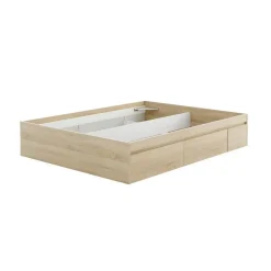Cama con 4 cajones color roble canadian 006088F