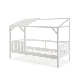 Cama Infantil con diseño Cabaña color Blanco AMON