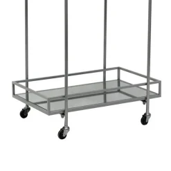 Camarera de Metal con 2 Bandejas Plata