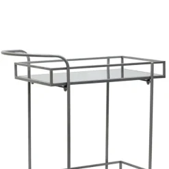 Camarera de Metal con 2 Bandejas Plata