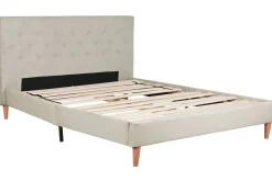 Cama Tapizada con Cabecero Acolchado en Poliéster MB-222041