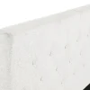 Cama Tapizada con Cabecero Acolchado en Poliéster Blanco MB-222042