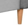 Cama Tapizada con Cabecero Acolchado Gris MB-222040