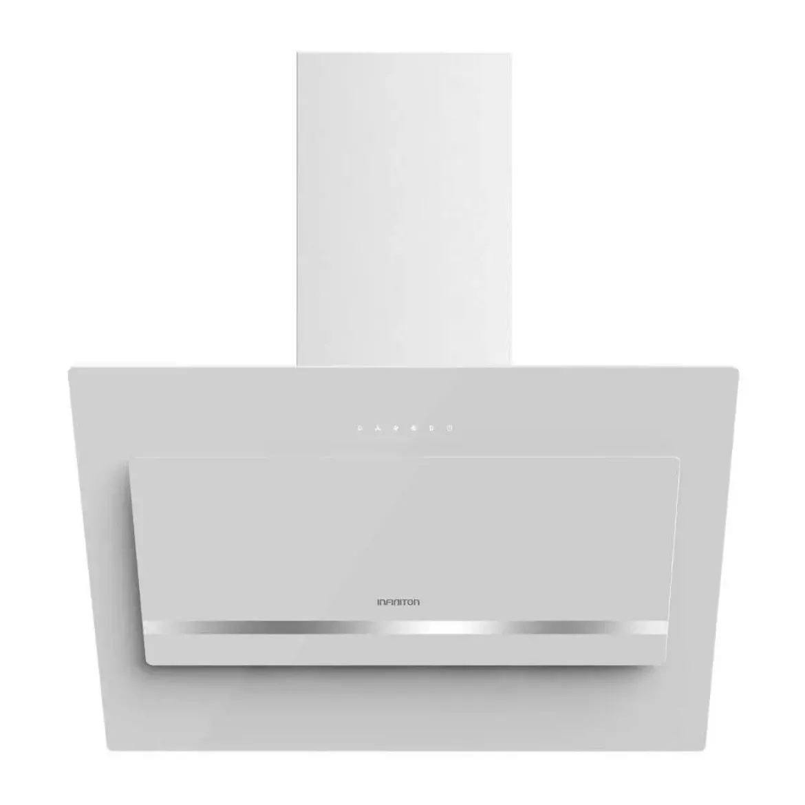 Campana Decorativa Inclinada 90 cm Cristal Blanco INFINITON CMPTRALWT90U