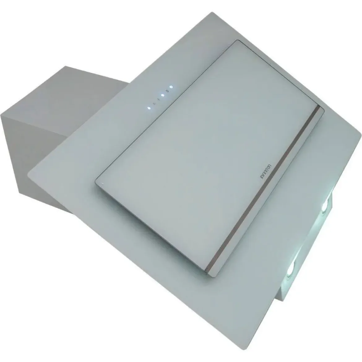 Campana Decorativa Inclinada 90 cm Cristal Blanco INFINITON CMPTRALWT90U
