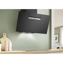 Campana Decorativa Inclinada Cristal Negro A+ Modelo DWK87FN60